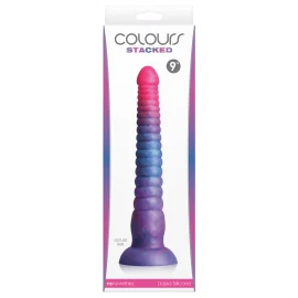 Colours Stacked dildo 23 cm - růžová/modrá