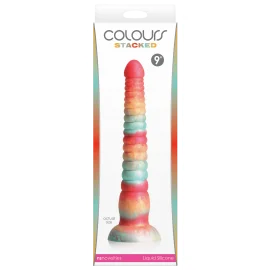 Colours Stacked dildo 23 cm - červená/zlatá