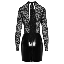Black Level Vinyl šaty - černé