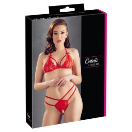 Cottelli krajkový set červený: S