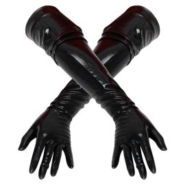 LateX Latexové rukavice unisex - černé: S