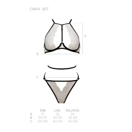 Passion Chika set - krémově bílá