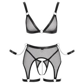 Cottelli Bondage Set ze síťoviny - černý