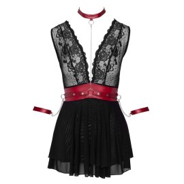 Cottelli Bondage - Babydoll black/red S