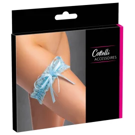 Cottelli Accessoires Krajkový podvazek modrý