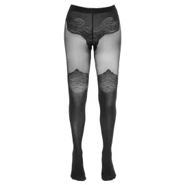 Cottelli Legwear punčocháče se vzorem černé 4 (L)
