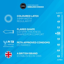 EXS Black Latex kondomy 48 ks