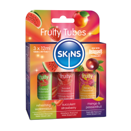 SKINS lubrikační gely s příchutí 3 x 12 ml