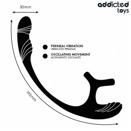 Addicted Toys Erekční kroužek s se stimulátorem prostaty a varlat