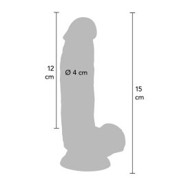Get Real Dildo s varlaty 15 cm - černé