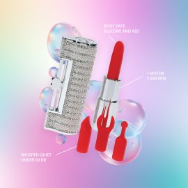 Loveline Angel Lipstick minivibrátor se 4 nástavci