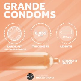 EXS Grande Extra Large kondomy 12 ks