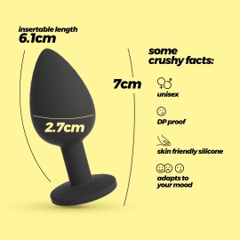 Camileo silikonový anální kolík se 4 vyměnitelnými kamínky S