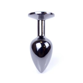 HeavyFun Dark Silver anální kolík S - světle růžový