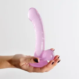 Hudini realistické dildo s přísavkou 18 cm fialové