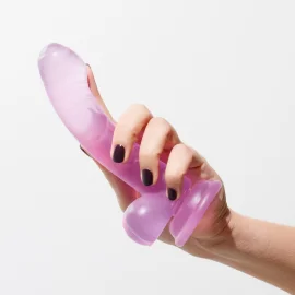 Hudini realistické dildo s přísavkou 18 cm fialové