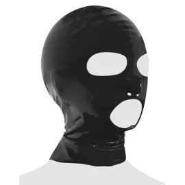 LateX maska na obličej s otvory pro oči a ústa černá