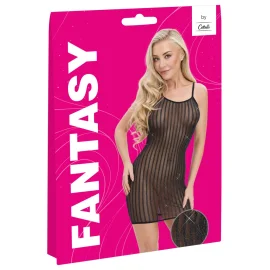 Cottelli Mini šaty s proužky - černé