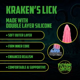 Kraken's Lick dildo - modro-růžová
