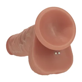 RealRock Dual Density Realistický vibrátor s přirážením 23 cm - Tan