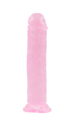 BASIC X Perry gelové dildo s přísavkou růžové vel. M
