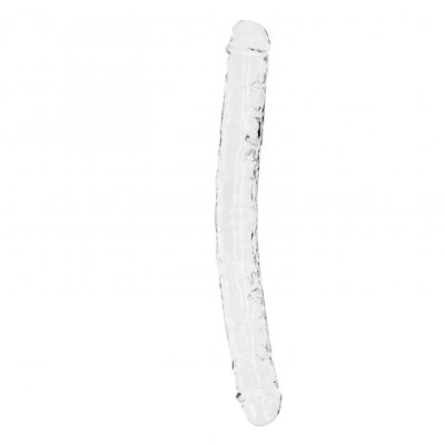 Realrock Oboustranné dildo 34 cm - transparentní