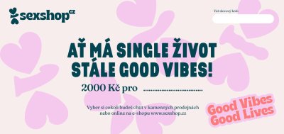 Dárkový poukaz pro singles v hodnotě 2000 Kč