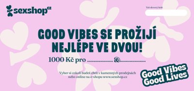 Dárkový poukaz pro pár v hodnotě 1000 Kč