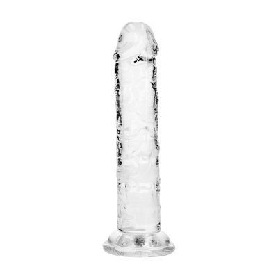 Realrock gelové dildo s přísavkou 13 cm transparentní