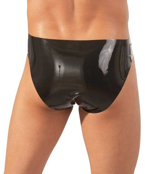 LateX Latexové slipy s otvorem pro penis S-L