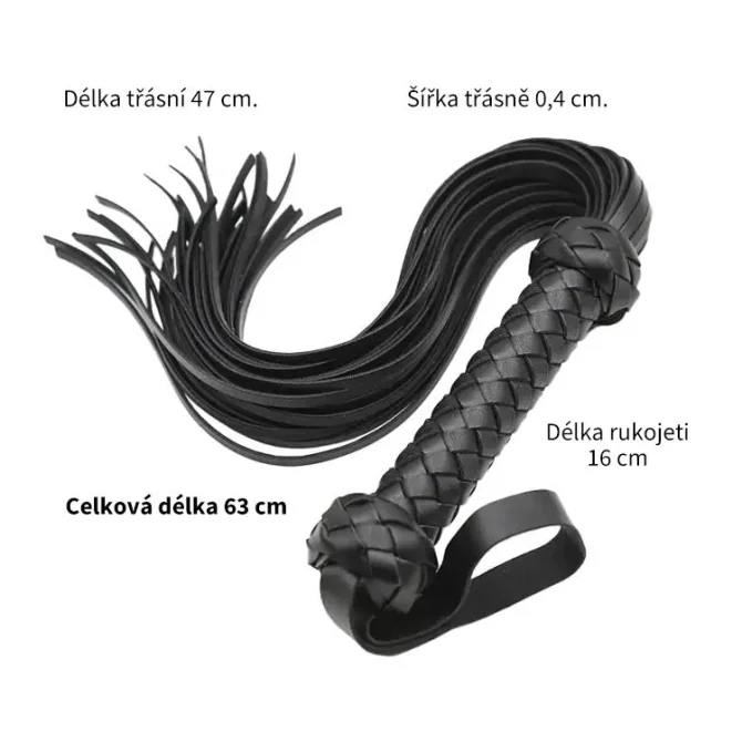 BASIC X kožené důtky černé