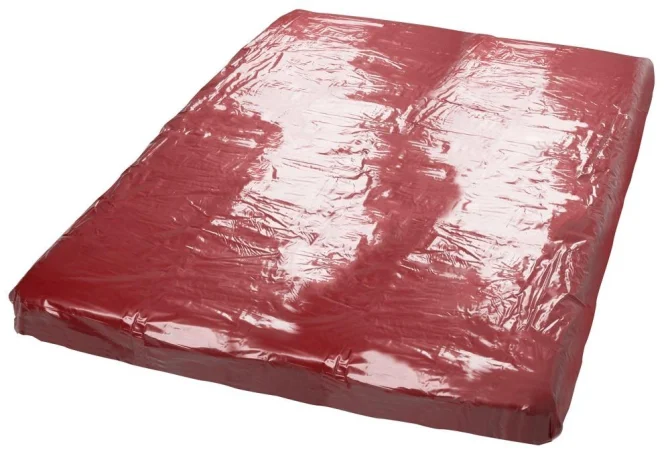Fetish Lakované ložní prádlo - PVC prostěradlo 200x230 cm - červená