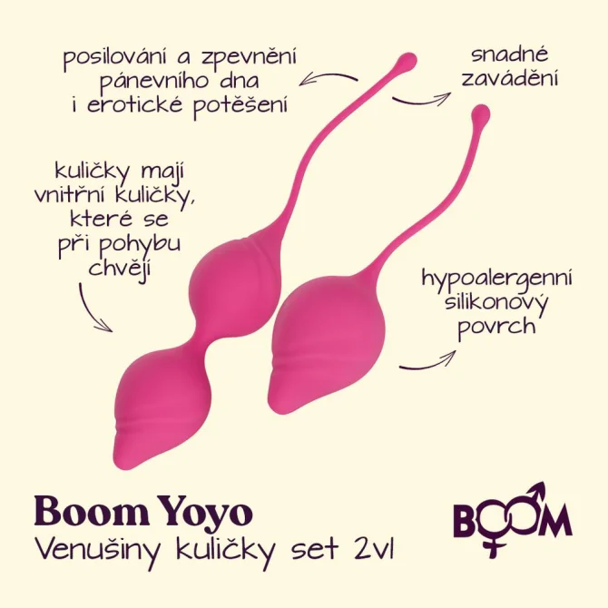 BOOM  Yoyo  Venušiny kuličky set 2v1 růžový