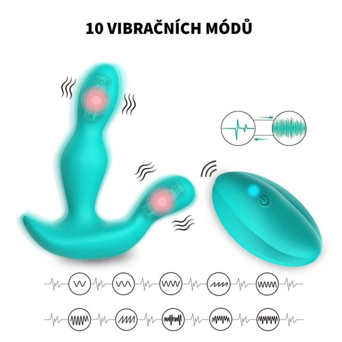 BOOM Richard stimulátor prostaty na dálkové ovládání zelený