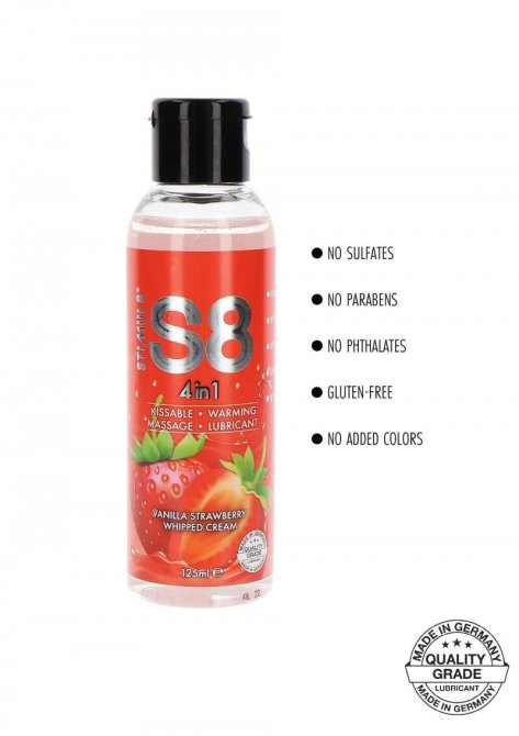 S8 4 in 1 Dessert Lubrikační gel jahoda 125 ml