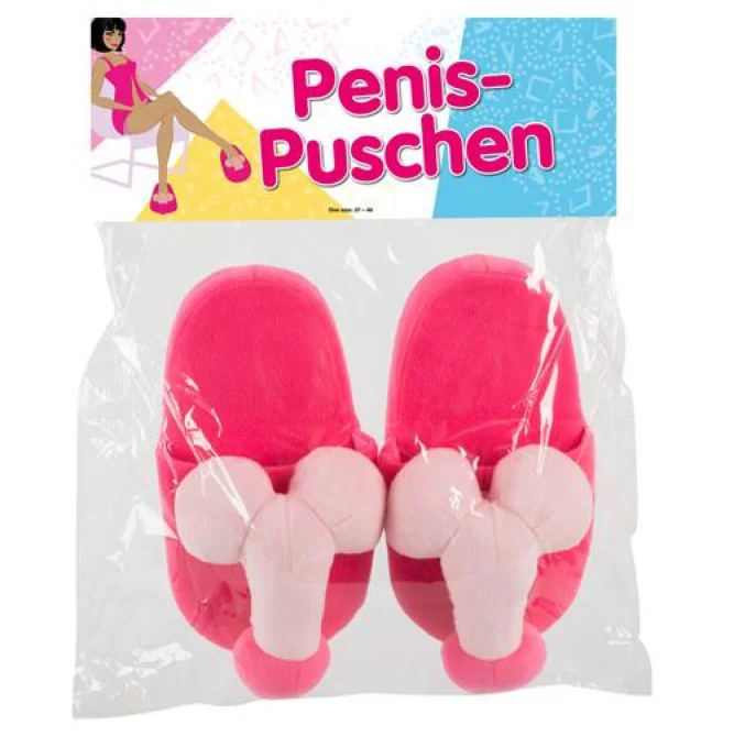 Penis Plyšové bačkory - růžové