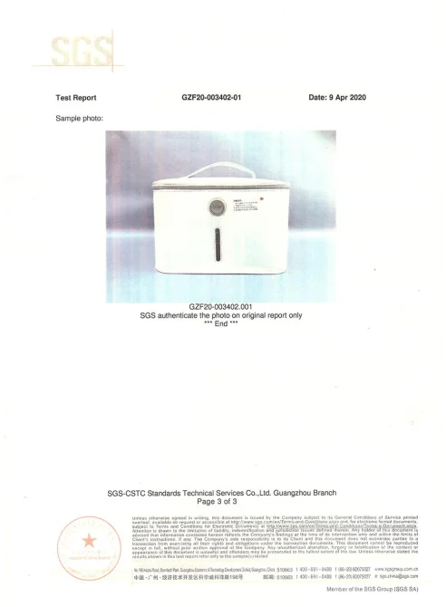 59S P55 UVC LED Bag sterilizátor