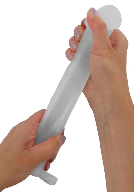 BASIC X Realistický zvětšující návlek na penis M - transparentní