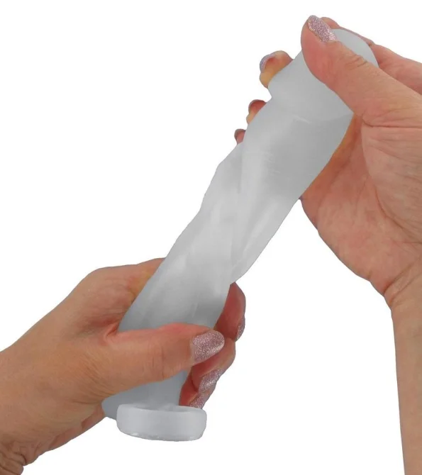 BASIC X Realistický zvětšující návlek na penis M - transparentní