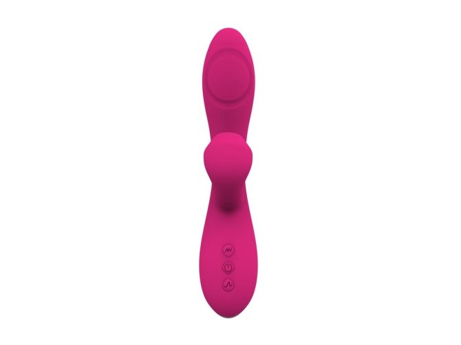 Romant Flap vibrátor rabbit s poklepem a tlakovým stimulátorem na klitoris růžový