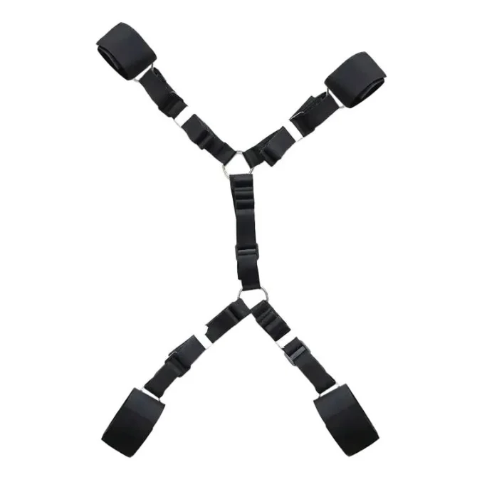 Poutací BDSM sada na postel BASIC X Cross