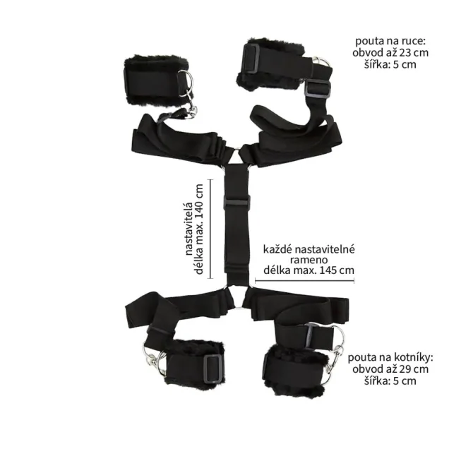 BASIC X Softy  - základní poutací bondage sada 4-dílná