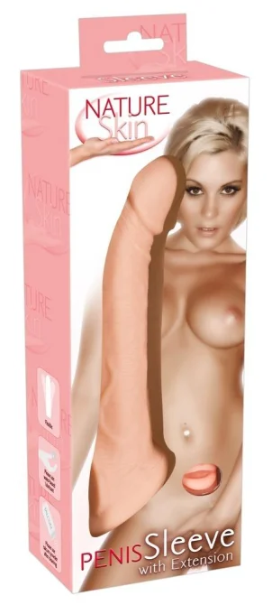 Nature Skin návlek na penis se smyčkou na varlata