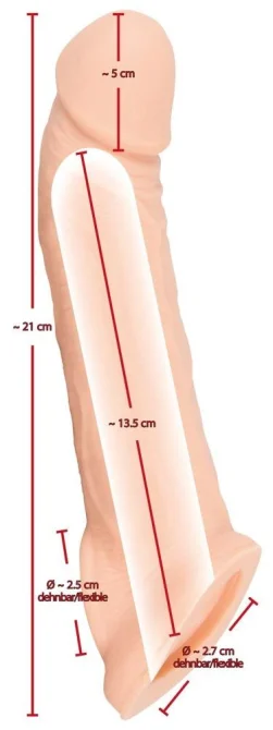 Nature Skin návlek na penis se smyčkou na varlata