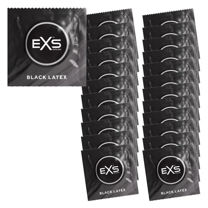 EXS Sada kondomů Black Latex 24 ks
