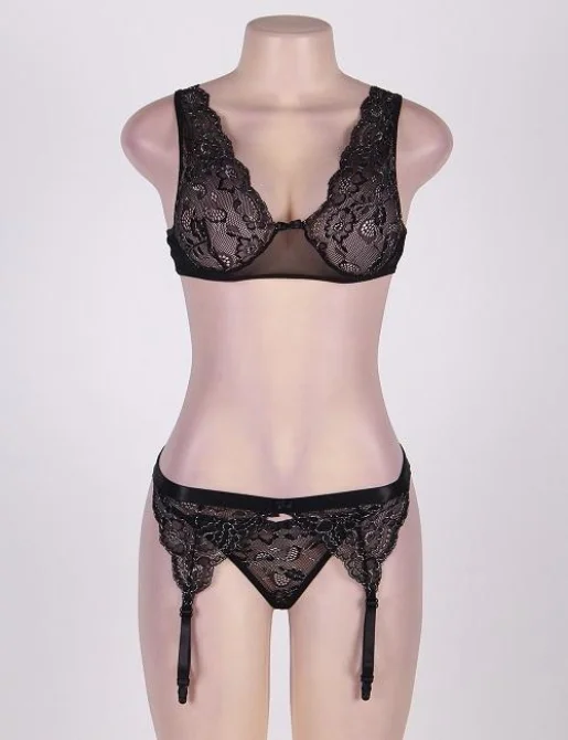 Wanita Lily třídílný set černý