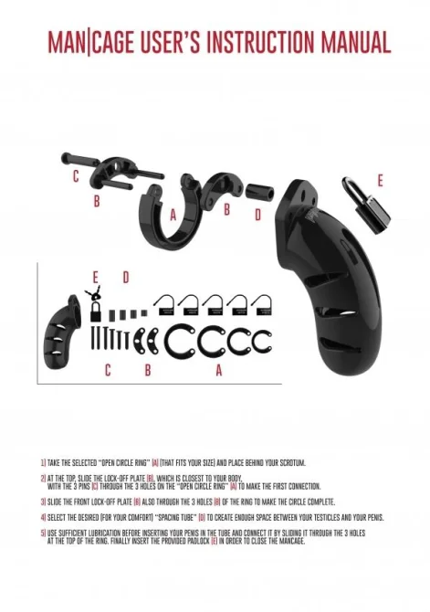 ManCage Model 13 Klec na penis 6 cm - černá