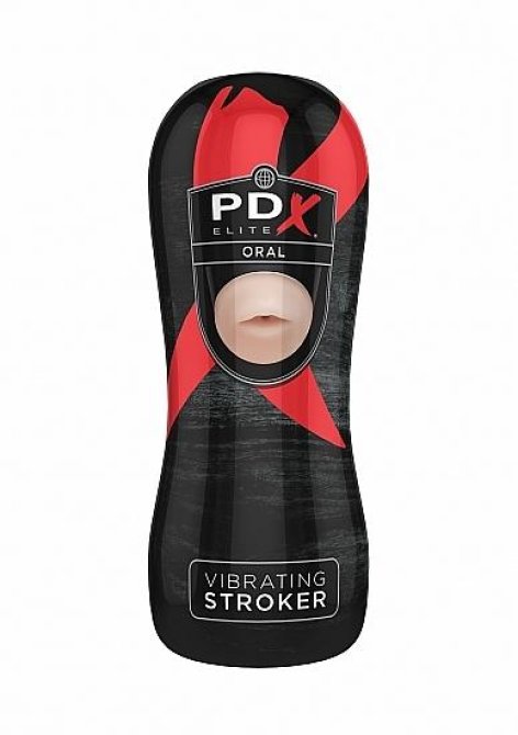 PDX Elite Vibrační masturbátor - oral