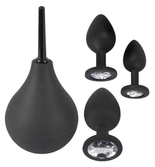 Black Velvets Set 3 análních kolíků a sprchy
