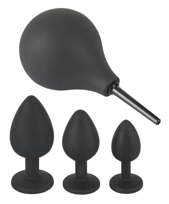 Black Velvets Set 3 análních kolíků a sprchy